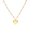 9ct Yellow Gold Puffed Heart Adjustable Paper Chain Necklace