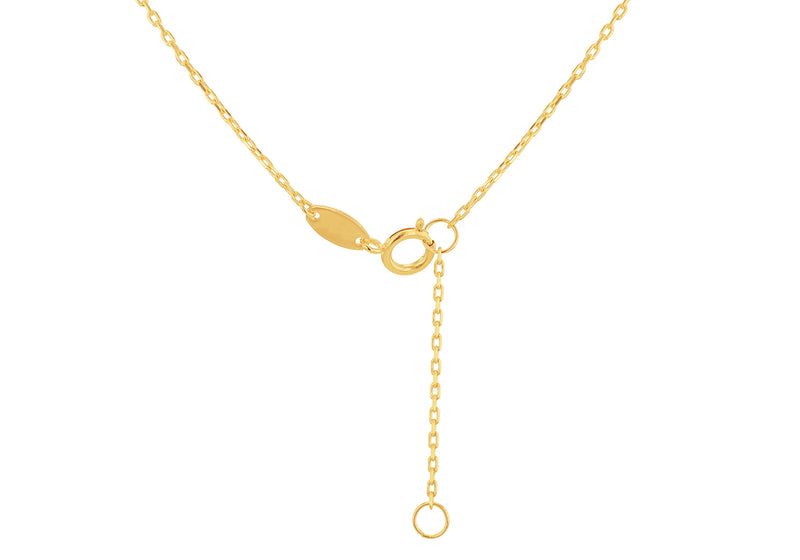 9ct Yellow Gold Mother Of Pearl Crescent Pendant