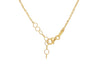 9ct Yellow Gold Malachite Four Leaf Clover Petal Necklace