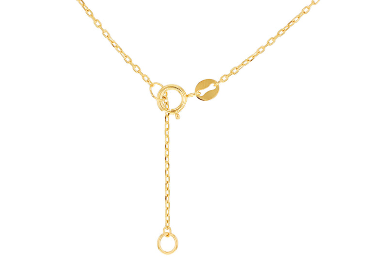 9ct Yellow Gold Evil Eye Ball Chain Pendant