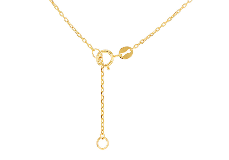 9ct Yellow Gold Malachite Bar Necklace