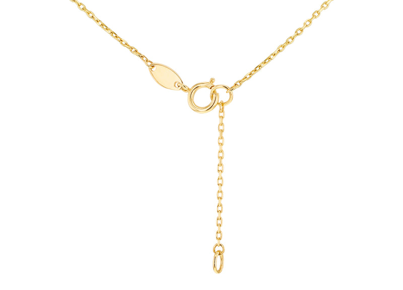 9ct Yellow Gold Mother of Pearl Clover Necklace