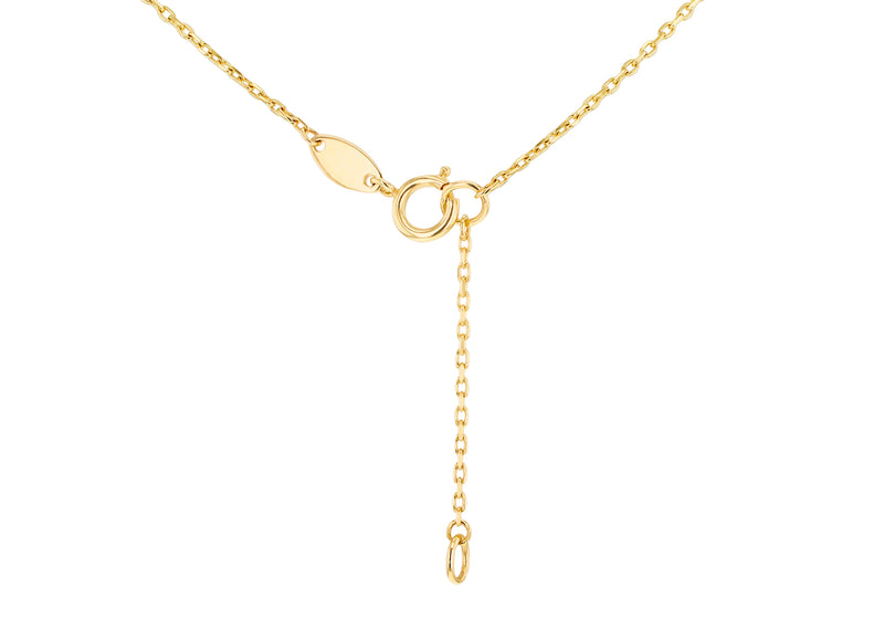 9ct Yellow Gold Malachite Petals Necklace