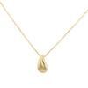 9ct Yellow Gold Falling Teardrop Raindrop Pendant Trace Chain Necklace