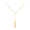 9ct Yellow Gold Round Drop Mirror Station Necklace