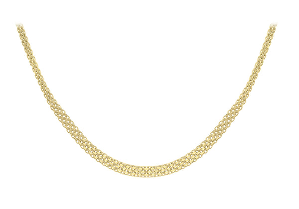 9ct Yellow Gold Graduated Bismark Chain Necklace