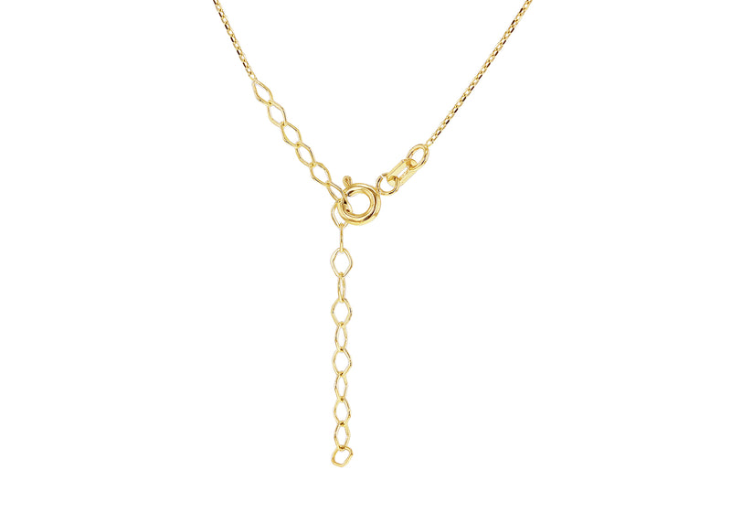 9ct Yellow Gold White Zirconia Celtic Necklace