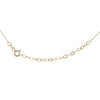 9ct Yellow Gold Oval Zirconia Bezel Slider Necklace