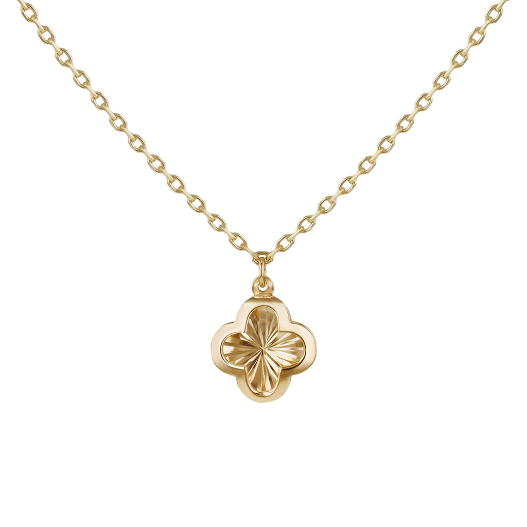 9ct Yellow Gold Mini Radiant Petal Necklace