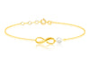 9ct Yellow Gold Freshwater Pearl Infinity Bracelet