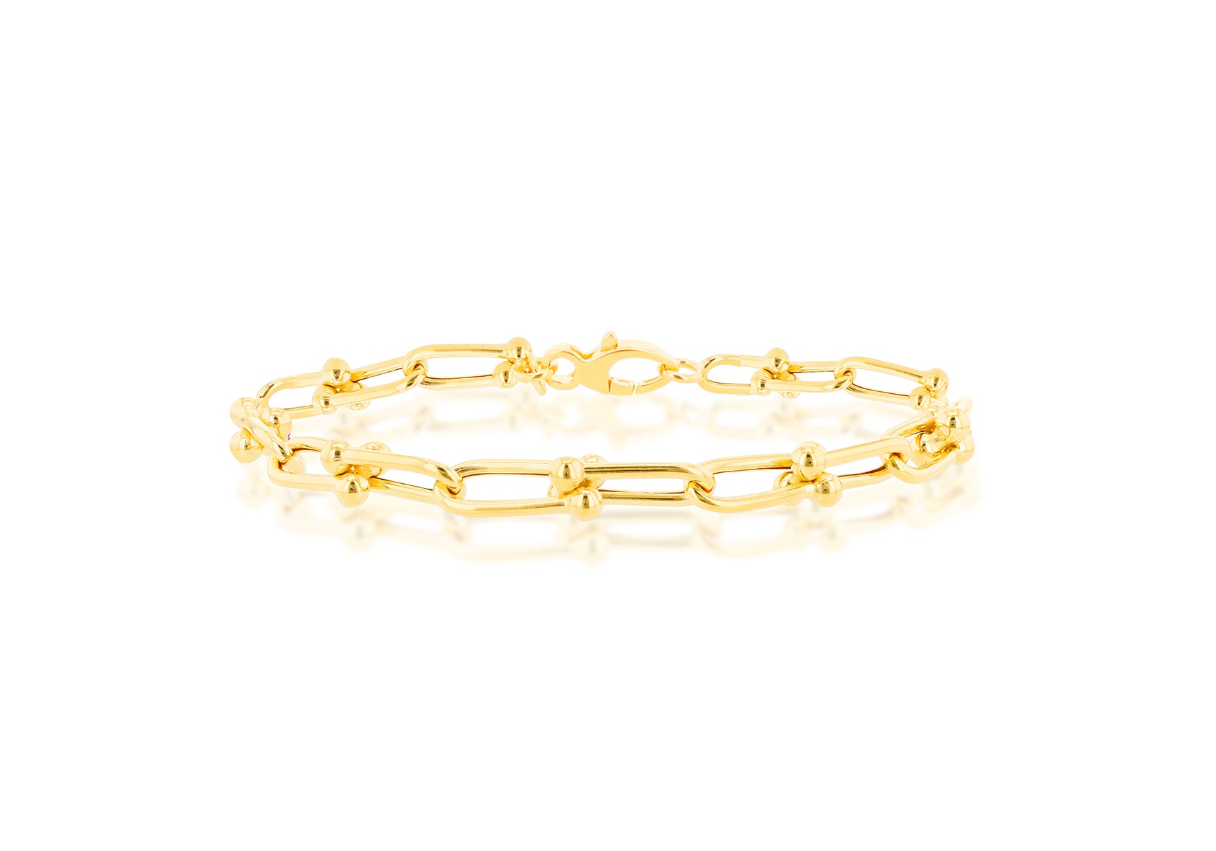 9ct Yellow Gold Horseshoe Links Bracelet