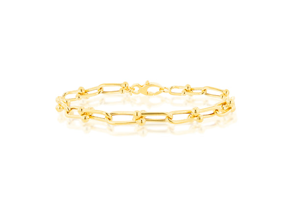 9ct Yellow Gold Horseshoe Links Bracelet