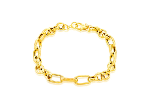 9ct Yellow Gold Belcher Curb Bracelet