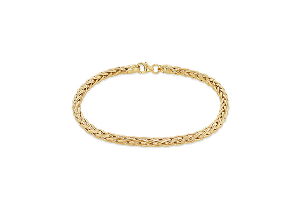 9ct Yellow Gold Wheat Links Bracelet