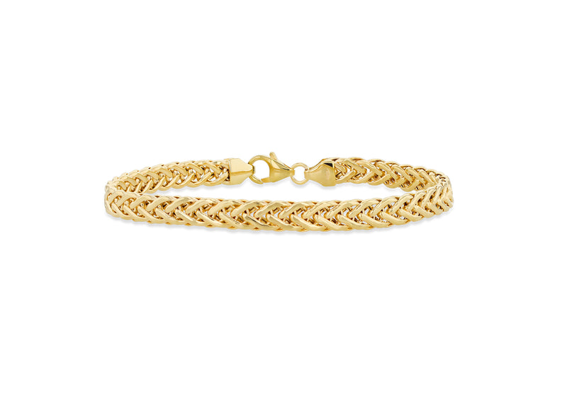 9ct Yellow Gold Flat Spiga Bracelet