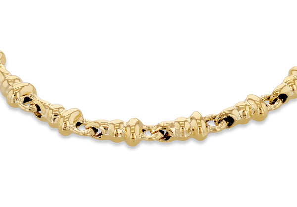 9ct Yellow Gold Dumbbell Bracelet