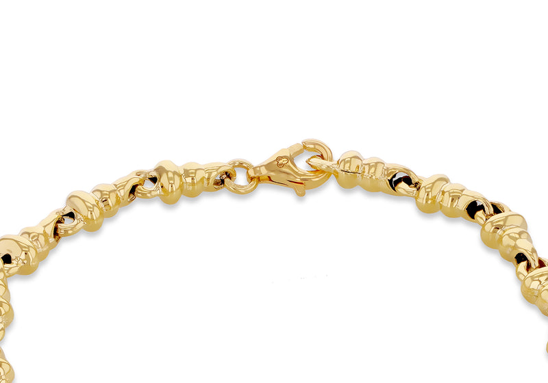 9ct Yellow Gold Dumbbell Bracelet