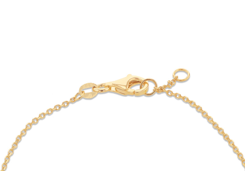 9ct Yellow White Zirconia Ornate Curve Bracelet