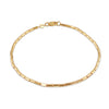 9ct Yellow Gold Mini Diamond Cut Bars Bracelet