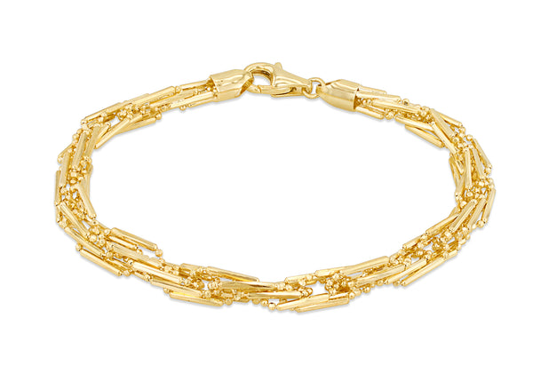 9ct Yellow Gold Prismatic Prince of Wales Ball Bracelet