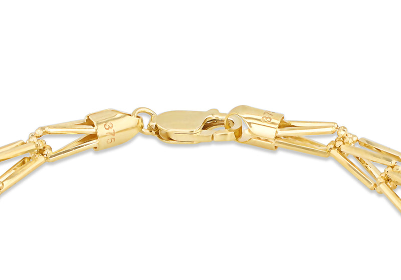 9ct Yellow Gold Weave Ball Bracelet