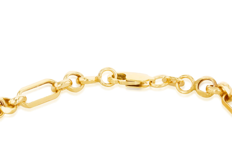 9ct Yellow Gold Belcher Links Bracelet