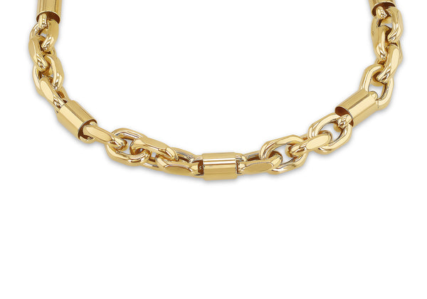 9ct Yellow Gold Belcher Bar Links Bracelet