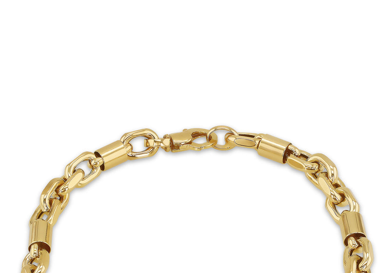 9ct Yellow Gold Belcher Bar Links Bracelet