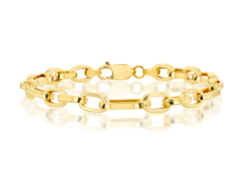9ct Yellow Gold Figaro Links Bracelet