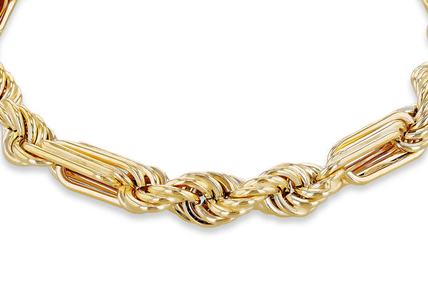 9ct Yellow Gold Chunky Figaro Rope Chain