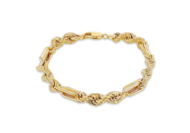 9ct Yellow Gold Chunky Figaro Rope Chain