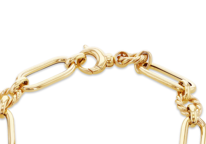 9ct Yellow Gold Ring Knot Links Bracelet
