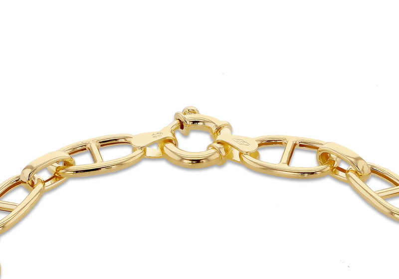 9ct Yellow Gold Rambo Links Bracelet