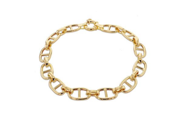 9ct Yellow Gold Rambo Links Bracelet