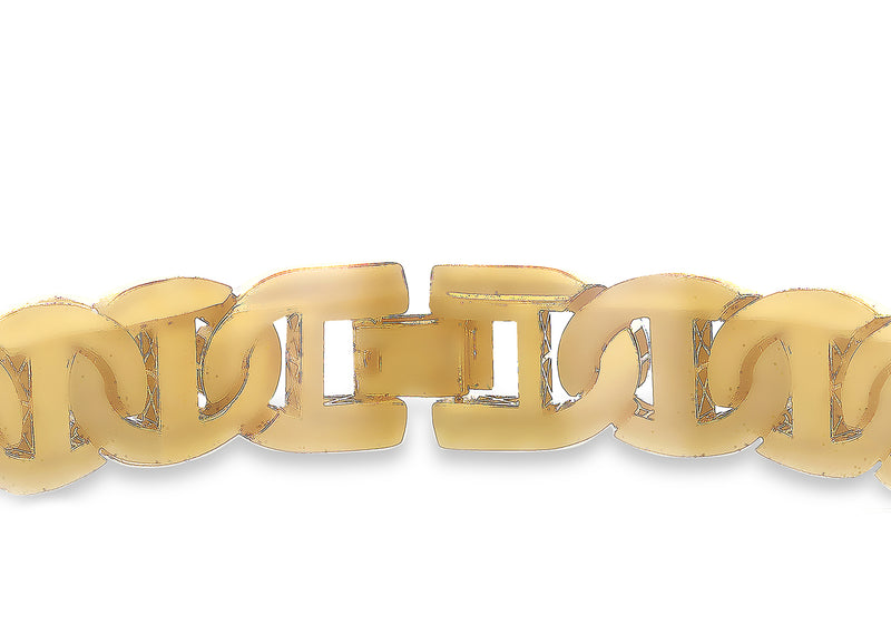 9ct Yellow Gold Chunky Interlocked Chain Bracelet