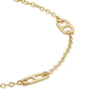 9ct Yellow Gold Geometric Link Station Bracelet