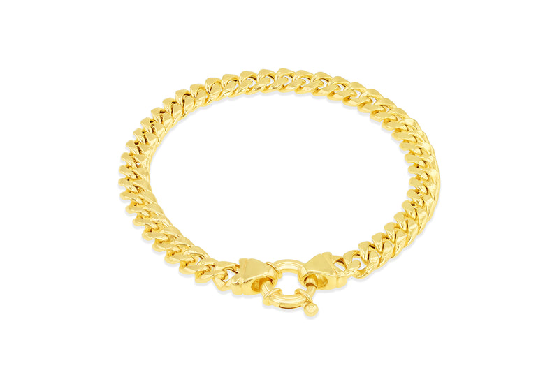 9ct Yellow Gold Cuban Chain Bracelet