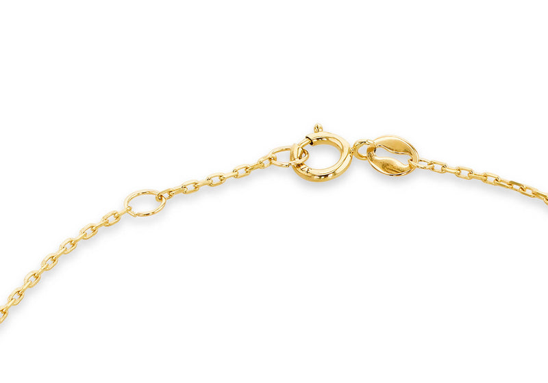 9ct Yellow Gold Evil Eye Ball Chain Bracelet
