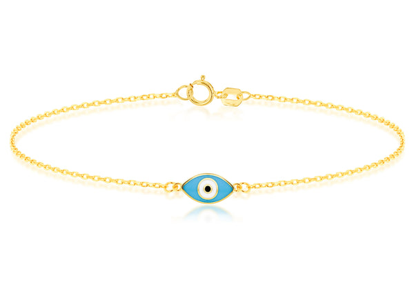 9ct Yellow Evil Eye Bracelet