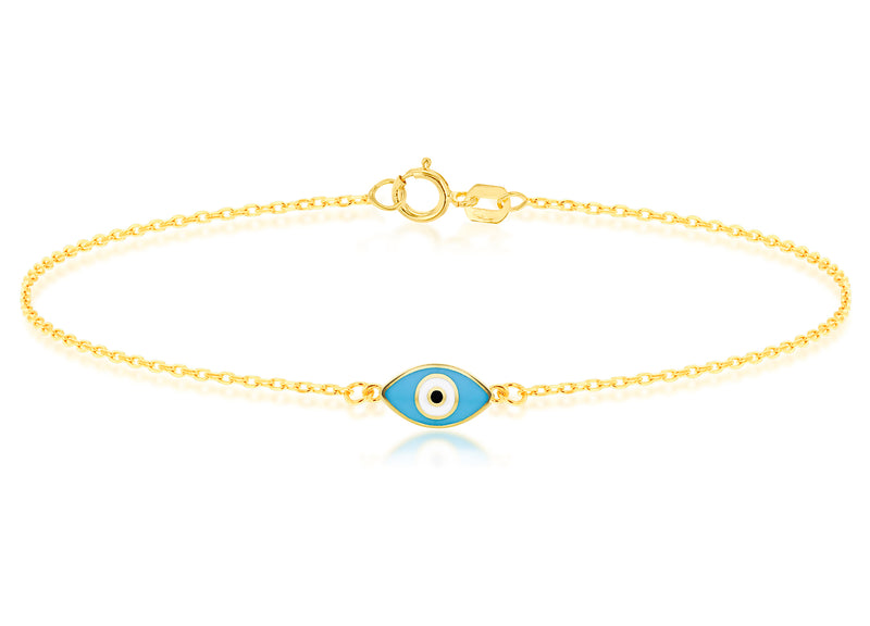 9ct Yellow Evil Eye Bracelet