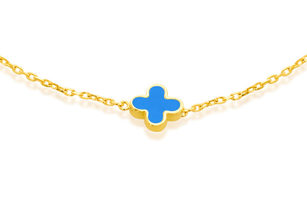 9ct Yellow Gold Turquoise Petals Bracelet