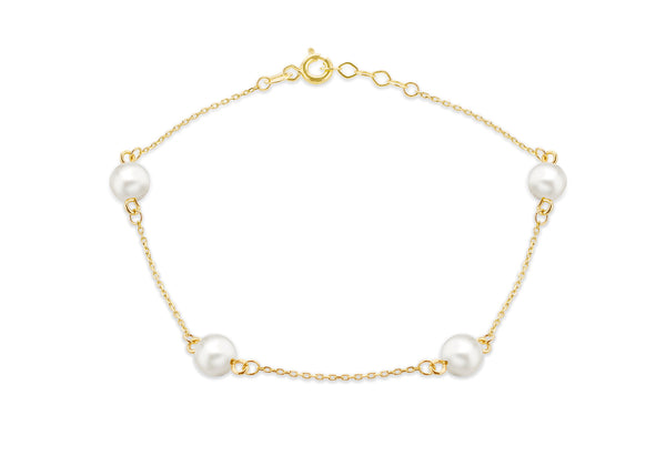 9ct Yellow Gold Pearl Orbit Bracelet