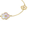 9ct Yellow Gold Mother of Pearl Blossom Chain Bracelet