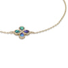 9ct Yellow Gold Paua Shell Clover Trace Bracelet