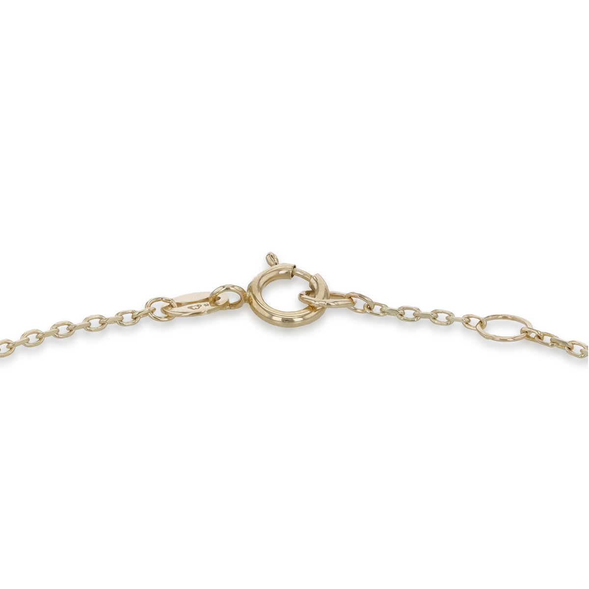 9ct Yellow Gold Paua Shell Clover Trace Bracelet