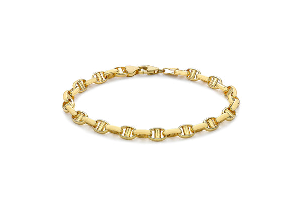 9ct Yellow Gold Cuban Chain Links Bracelet