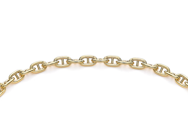9ct Yellow Gold Padlock & Key Safety Chain Bracelet
