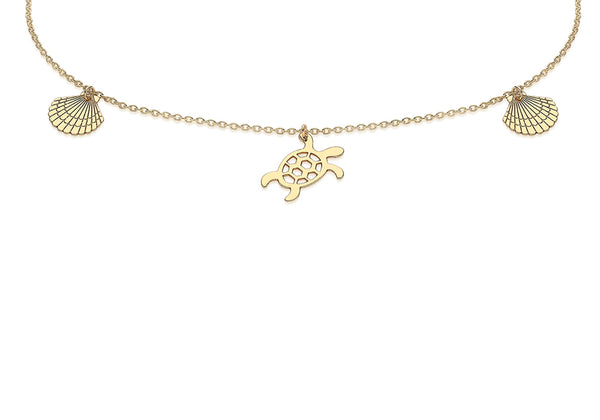 9ct Yellow Gold Sea & Sand Charm Bracelet