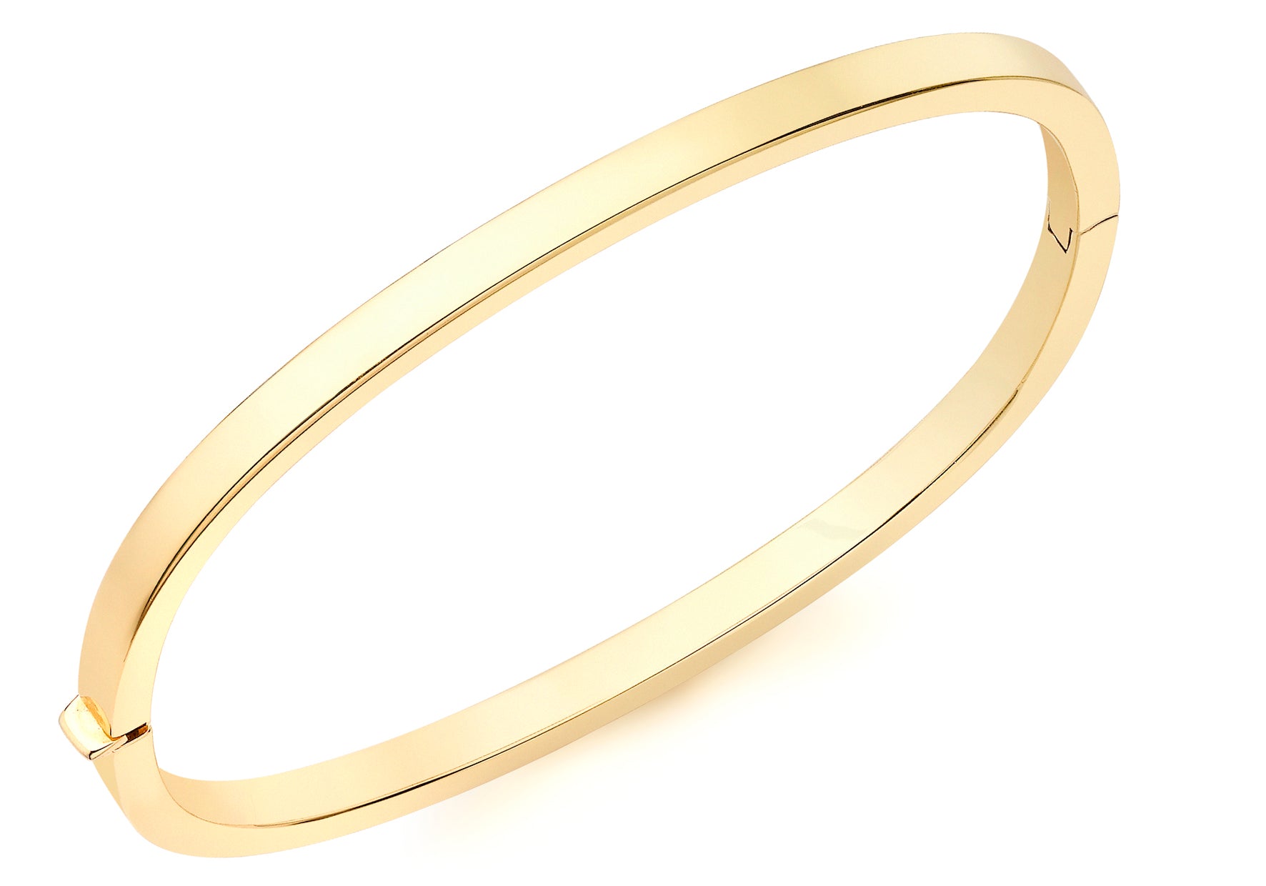 18ct Yellow Gold Ovate Box Bangle