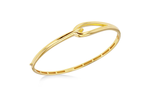 9ct Yellow Gold Hook Knot Bangle